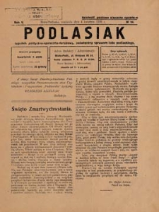 Podlasiak : tygodnik polityczno-społeczno-narodowy, poświęcony sprawom ludu podlaskiego R. 5 (1926) nr 14