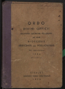Ordo Divini Officci Recidanti Sacrique Peragendi ad usum Dioecesis Siedlcensis seu Podlachiensis pro Anno Domini 1936
