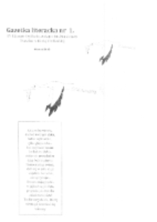 Gazetka Literacka : IV Liceum Og&oacute;lnokształcące im. Stanisława Staszica w Białej Podlaskiej R. 1 (2016) nr 1