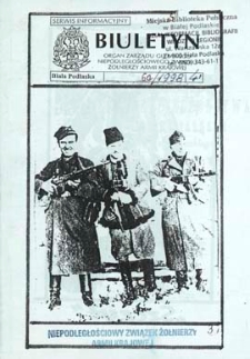 Biuletyn : organ Zarządu Głównego Niepodległościowego Związku Zołnierzy Armii Krajowej : serwis informacyjny "S" R. R. 2 (1998) nr 6a (4')
