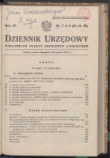 Dziennik Urzędowy Kuratorjum Okręgu Szkolnego Lubelskiego R. 4 (1932) nr 7-8-9 (43-44-45)