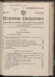 Dziennik Urzędowy Kuratorjum Okręgu Szkolnego Lubelskiego R. 4 (1932) nr 12 (48)