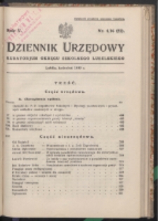Dziennik Urzędowy Kuratorjum Okręgu Szkolnego Lubelskiego R. 5 (1933) nr 4 (52)
