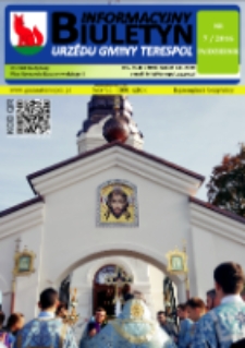 Biuletyn Informacyjny Urzędu Gminy w Terespolu R. 25 (2016) nr 7