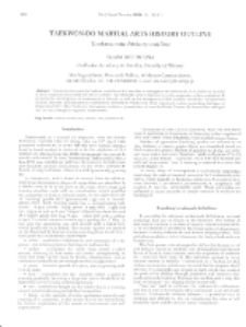 Taekwon-do martial arts history outline