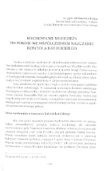 Wychowanie młodzieży do pokoju we współczesnym nauczaniu kościoła katolickiego