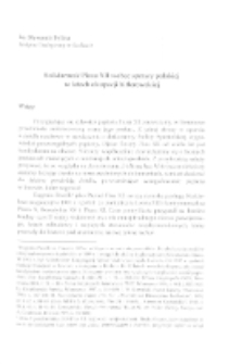 Solidarność Piusa XII wobec sprawy polskiej w latach okupacji hitlerowskiej
