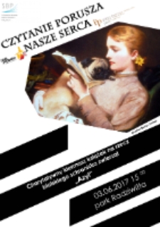 Plakat : Akcja "Czytanie porusza nasze serca" : charytatywny kiermasz książek na rzecz bialskiego schroniska zwierząt "Azyl" (01.05.2016 r.)