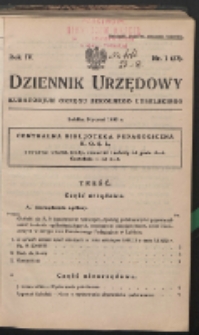 Dziennik Urzędowy Kuratorjum Okręgu Szkolnego Lubelskiego R. 4 (1932) nr 1 ( 37)