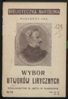 Wybór utworów lirycznych. Cz. 1