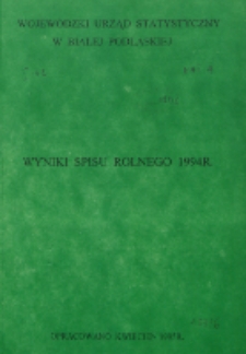 Wyniki spisu rolnego 1994 r.