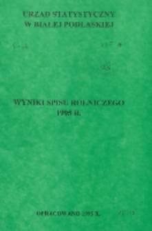 Wyniki spisu rolniczego 1995 r.