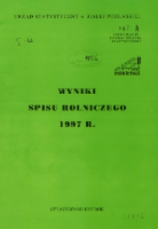 Wyniki spisu rolniczego 1997 r.