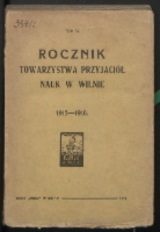 Rocznik Towarzystwa Przyjaciół Nauk w Wilnie T. 6 (1915-1918)