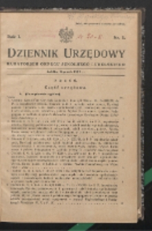 Dziennik Urzędowy Kuratorjum Okręgu Szkolnego Lubelskiego R. 1 (1929) nr 1