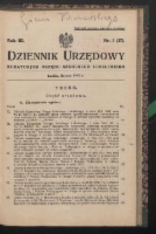 Dziennik Urzędowy Kuratorjum Okręgu Szkolnego Lubelskiego R. 3 (1931) nr 3 (27)