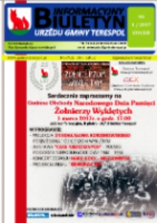 Biuletyn Informacyjny Urzędu Gminy w Terespolu R. 26 (2017) nr 1