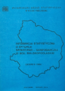 Informacja statystyczna o sytuacji społeczno-gospodarczej w woj. bialskopodlaskim 1994 sierpień (nr 8)