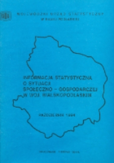 Informacja statystyczna o sytuacji społeczno-gospodarczej w woj. bialskopodlaskim 1994 październik (nr 10)