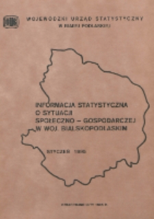 Informacja statystyczna o sytuacji społeczno-gospodarczej w woj. bialskopodlaskim 1995 styczeń [nr 1]