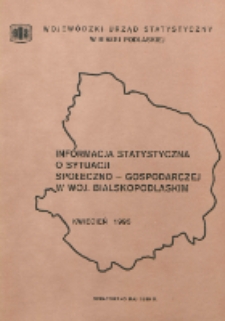 Informacja statystyczna o sytuacji społeczno-gospodarczej w woj. bialskopodlaskim 1995 kwiecień [nr 4]