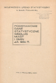 Podstawowe dane statystyczne według miast i gmin za 1988 r.