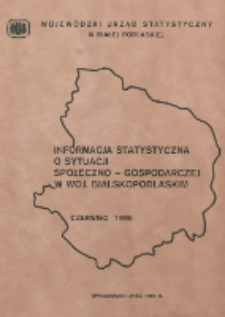 Informacja statystyczna o sytuacji społeczno-gospodarczej w woj. bialskopodlaskim 1995 czerwiec [nr 6]
