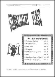 Gimnazjalny Flesz : gazetka szkolna Publicznego Gimnazjum nr 3 w Białej Podlaskiej 2001 nr 2