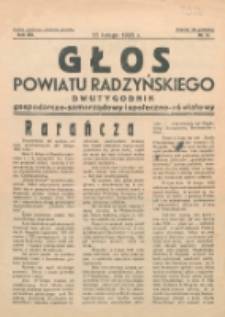 Głos Powiatu Radzyńskiego : dwutygodnik gospodarczo-społeczno-oświatowy R. 13 (1938) nr 11