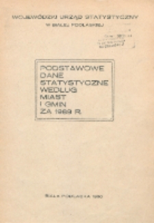 Podstawowe dane statystyczne według miast i gmin za 1989 r.