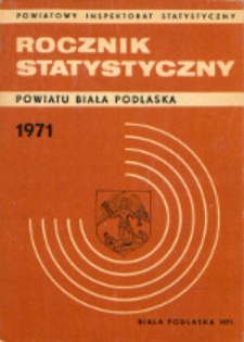 Rocznik Statystyczny powiatu Biała Podlaska R. 1 (1971)
