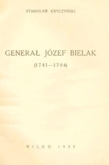Generał Józef Bielak (1741-1794)