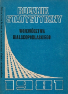 Rocznik statystyczny województwa bialskopodlaskiego 1981