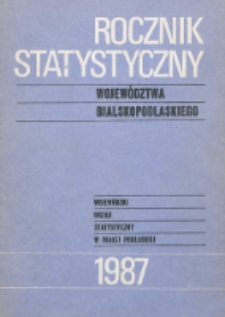 Rocznik statystyczny wojew&oacute;dztwa bialskopodlaskiego 1987