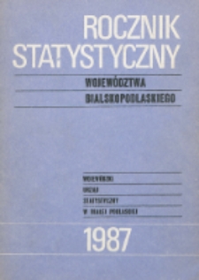 Rocznik statystyczny województwa bialskopodlaskiego 1987