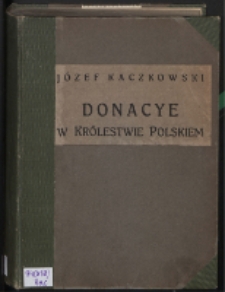 Donacye w Królestwie Polskim