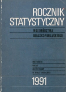 Rocznik Statystyczny Województwa Bialskopodlaskiego 1991