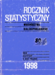 Rocznik Statystyczny Wojew&oacute;dztwa Bialskopodlaskiego 1998