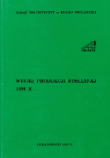 Wyniki produkcji roślinnej 1996 rok