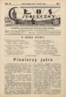 Głos Społeczny R. 6 (1938) nr 1