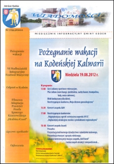 Wiadomości : miesięcznik informacyjny gminy Kodeń (2012) nr 7 (56)