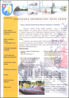 Wiadomości : miesięcznik informacyjny gminy Kodeń (2013) nr 5 (65)