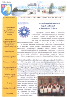 Wiadomości : miesięcznik informacyjny gminy Kodeń (2013) nr 7-8 (67-68)