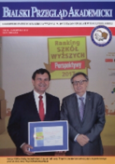 Bialski Przegląd Akademicki : czasopismo Państwowej Szkoły Wyższej im. Papieża Jana Pawła II w Białej Podlaskiej R. 8 (2017) nr 26