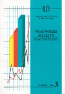Wojewódzki Biuletyn Statystyczny : informacje i opracowania statystyczne 1996 nr 3