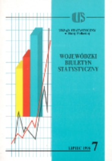 Wojewódzki Biuletyn Statystyczny : informacje i opracowania statystyczne 1996 nr 7