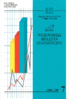 Wojewódzki Biuletyn Statystyczny : informacje i opracowania statystyczne 1997 nr 7