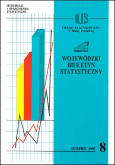 Wojewódzki Biuletyn Statystyczny : informacje i opracowania statystyczne 1997 nr 8