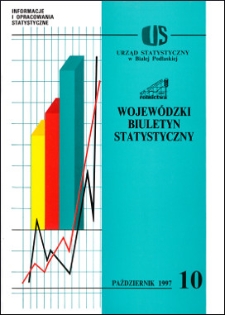 Wojewódzki Biuletyn Statystyczny : informacje i opracowania statystyczne 1997 nr 10