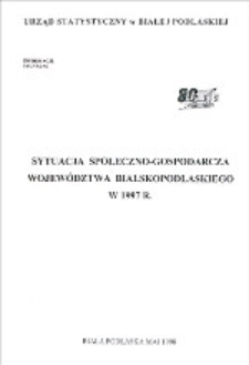 Sytuacja społeczno-gospodarcza województwa bialskopodlaskiego w 1997 r.